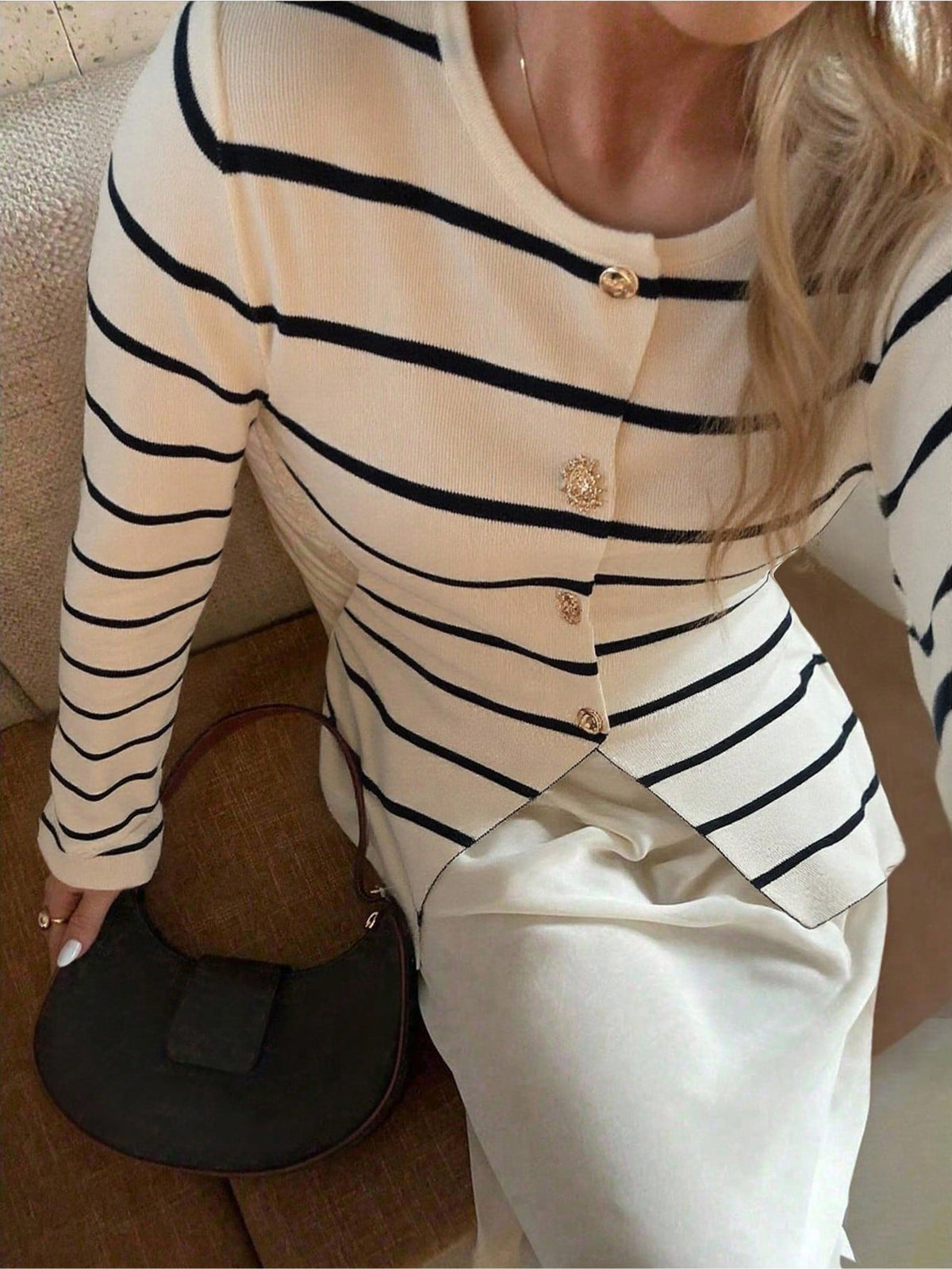 Cardigan minimaliste chic en maille douce