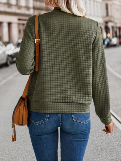 Veste décontractée à manches longues et zip court